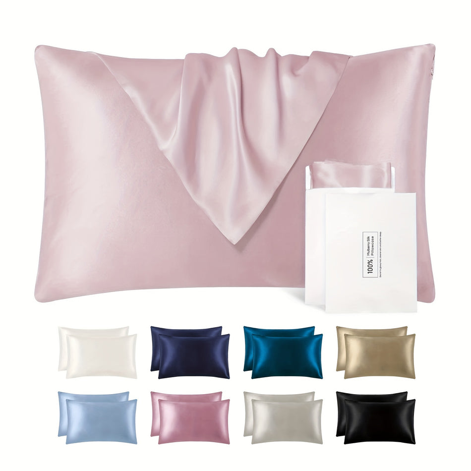 Premium 100% Mulberry Silk Pillowcase - Silky Smooth Hair and Skin Benefits - 2PCS Set - Cyprus