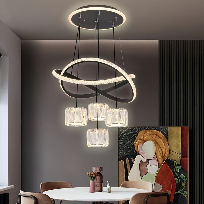 Luxury Crystal Pendant Lamp - Modern LED Restaurant Table Light Fixture - Cyprus