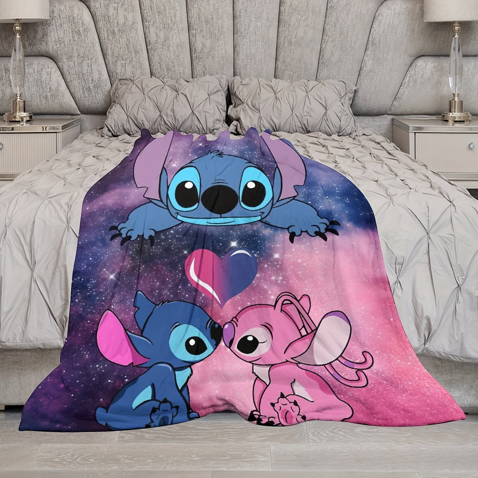 Cute Stitch Super Soft Flannel Throw Blanket - Cozy Magic for Ages 14+ - Cyprus