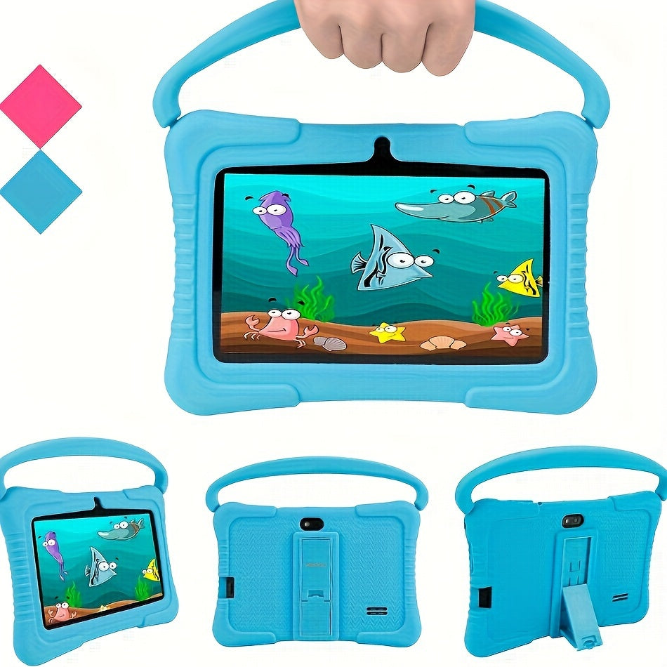 YCQ 7 -Zoll -Kinder -Bildungstablette - 32 GB, 2 GB RAM, WLAN, Kamera, Elternsteuerungen, vorinstallierte Apps und Schutzhülle - Ideales Geschenk für 3-12 Jahre - Zypern