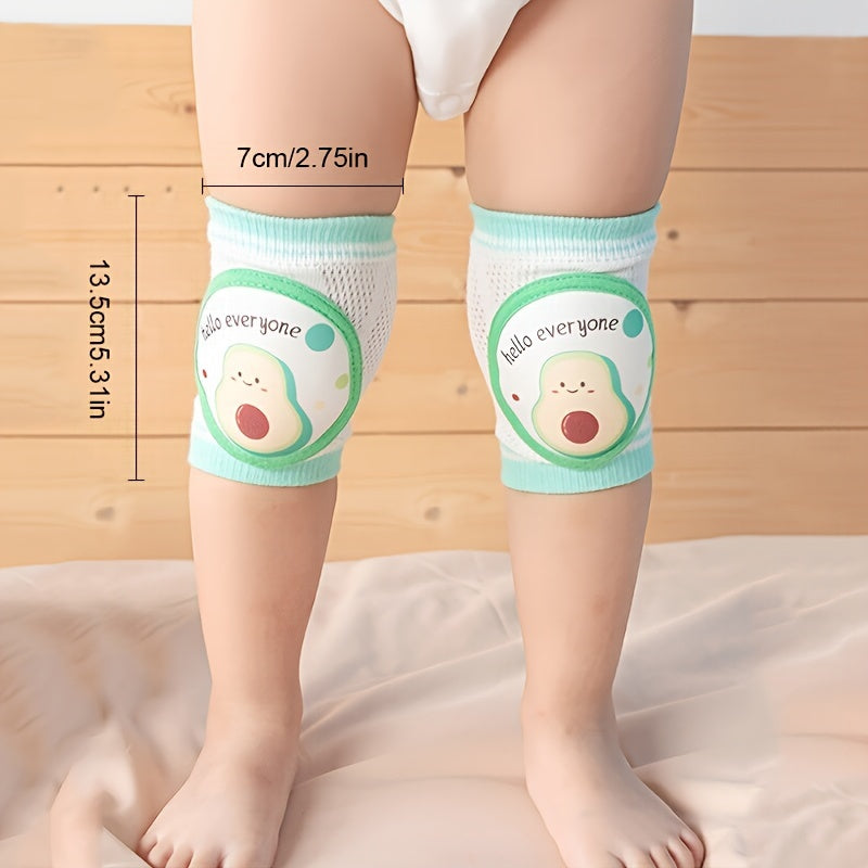 "Buddyboo Baby Knee Pads for Crawling - Avocado Design"