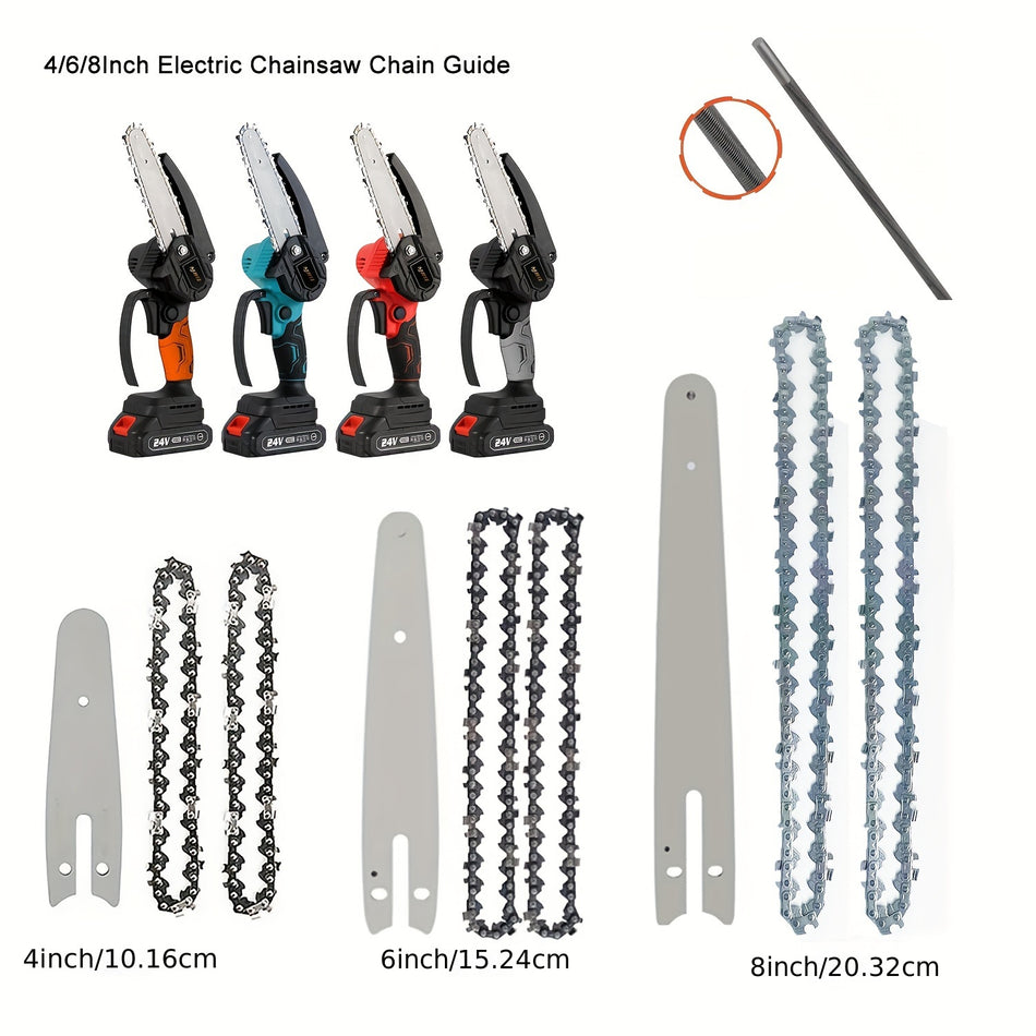 Steel Mini Chainsaws Chain Set, Electric Chainsaw Chain Guide Plate Saws Blades - Cyprus