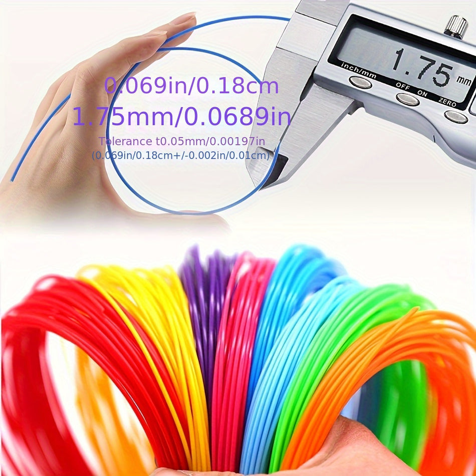 10/20 Colors 5m PLA Filament Pack for 3D Printer and Pen, 1.75mm, Kids' Art Making, Models, Sculptures - Cyprus