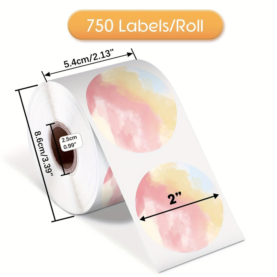 Phomemo 2" Circle Thermal Label, 750 Labels/Roll - Cyprus