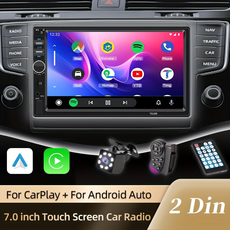 Двухъядерное радио Hippcron Car MP5 с CarPlay & Androidauto - 7 -дюймовый экран - Mirrorlink - Кипр