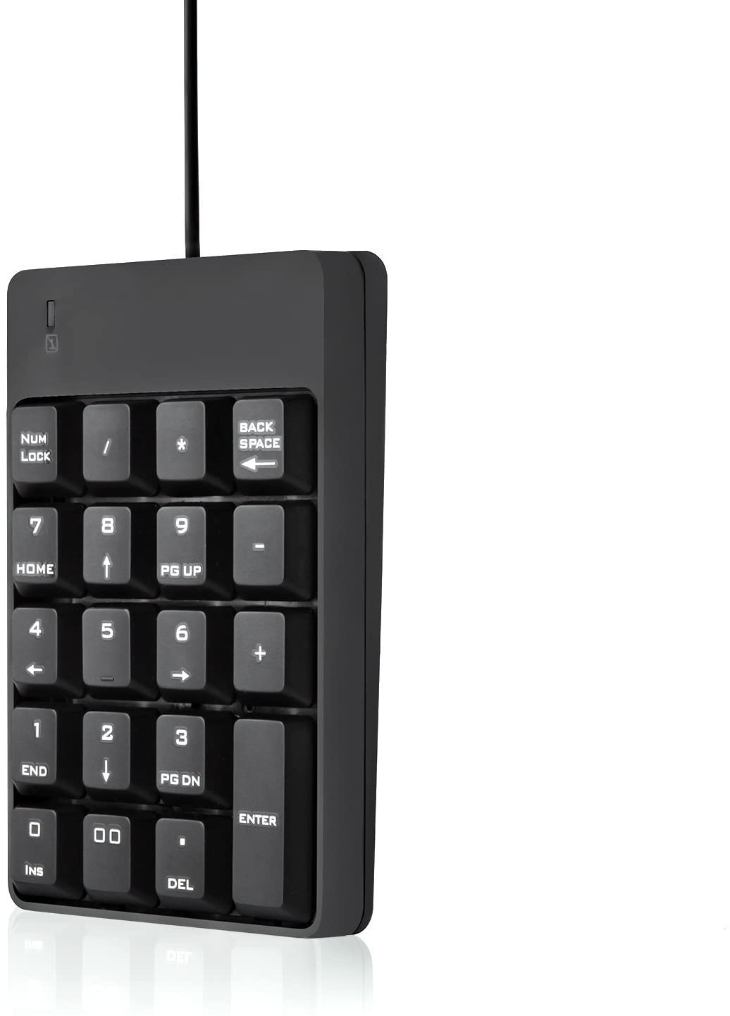 USB Numeric Keypad, Jelly Comb 19 Key Wired Mini Number Keyboard For Laptop Desktop Computer PC - Black