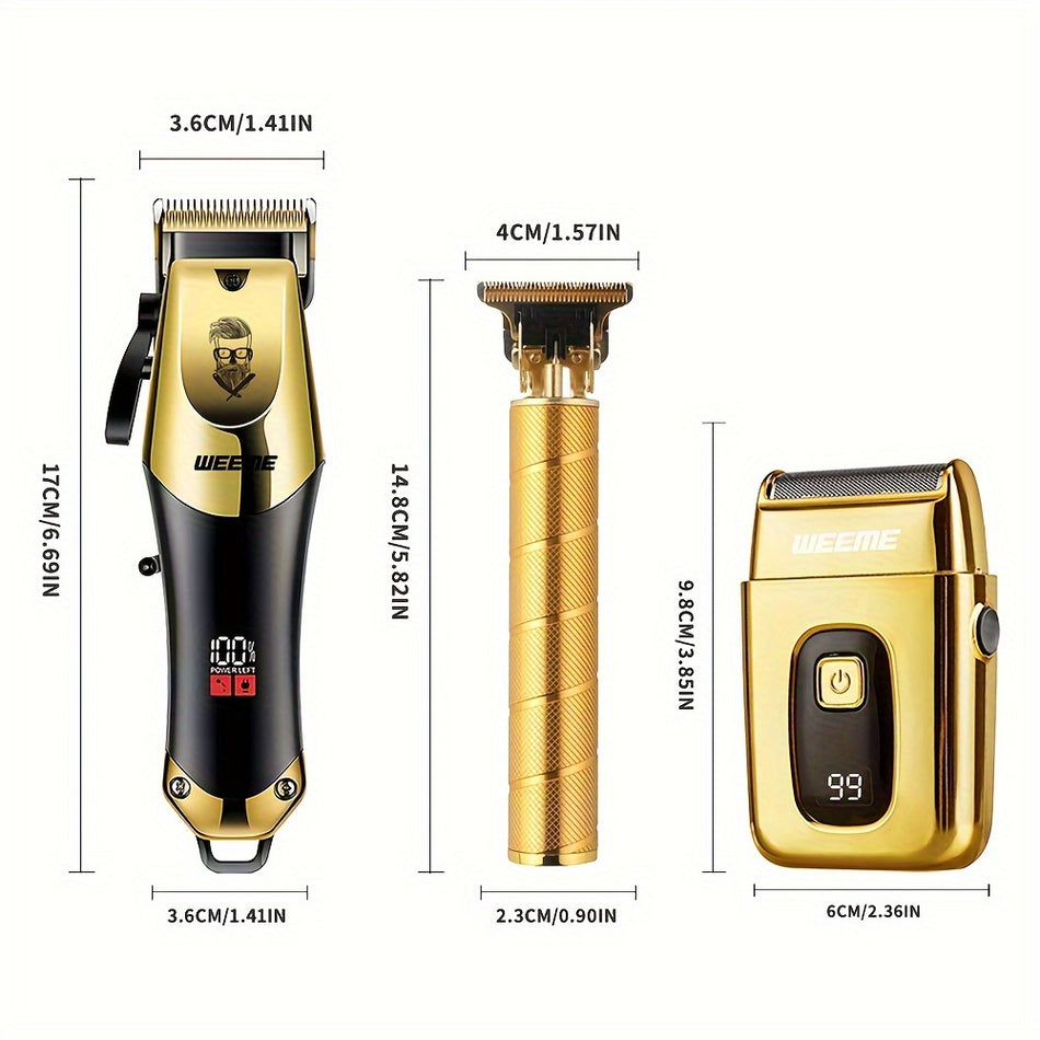 Weemeb Professional Golden Hair Clipper и Trimmer Set - Кипр