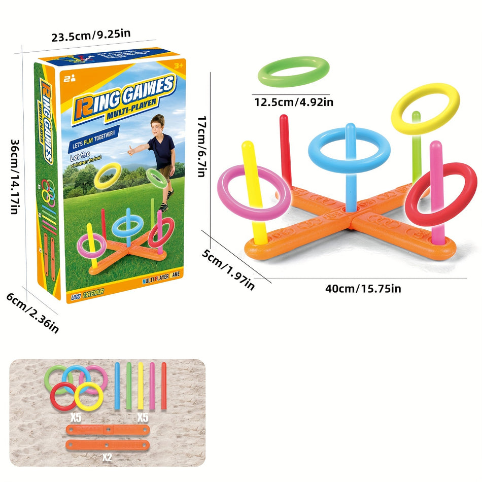 Interaktives Ring -Wurfspiel für Kinder - Innen- und Freiluft -Spaß - PE -Material - Perfektes Frühschulspiel - Zypern