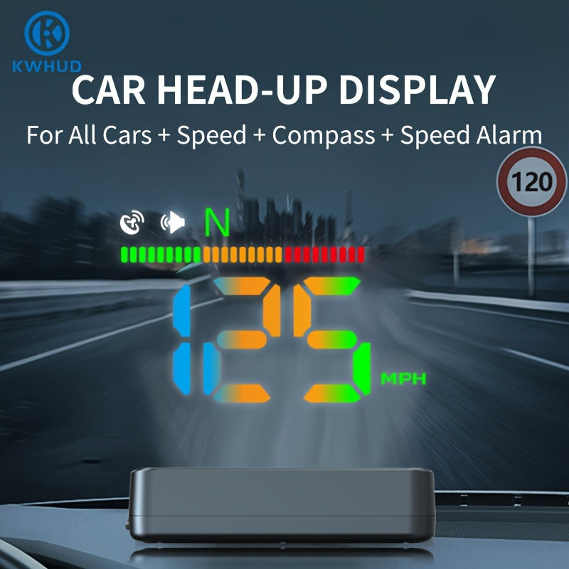 KWHUD Car Head-up Display Speedometer with LED Atmosphere Light - Cyprus