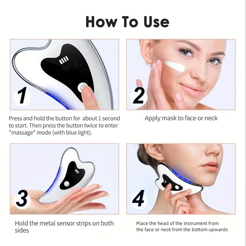 Elektrische Gua SHA -Massagebaste - Vibrationsheizmassagewerkzeug - Zypern