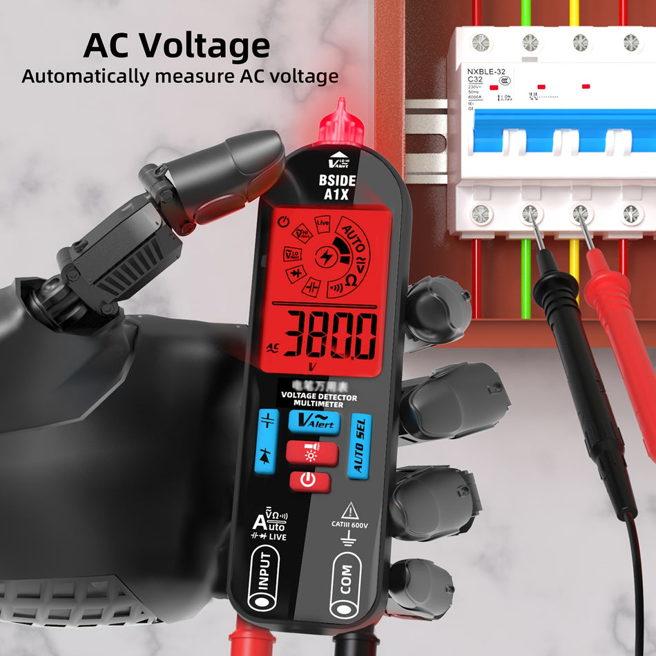 BSIDE A1X Fully Automatic Smart Digital Multimeter - Rechargeable AC/DC Voltage Tester