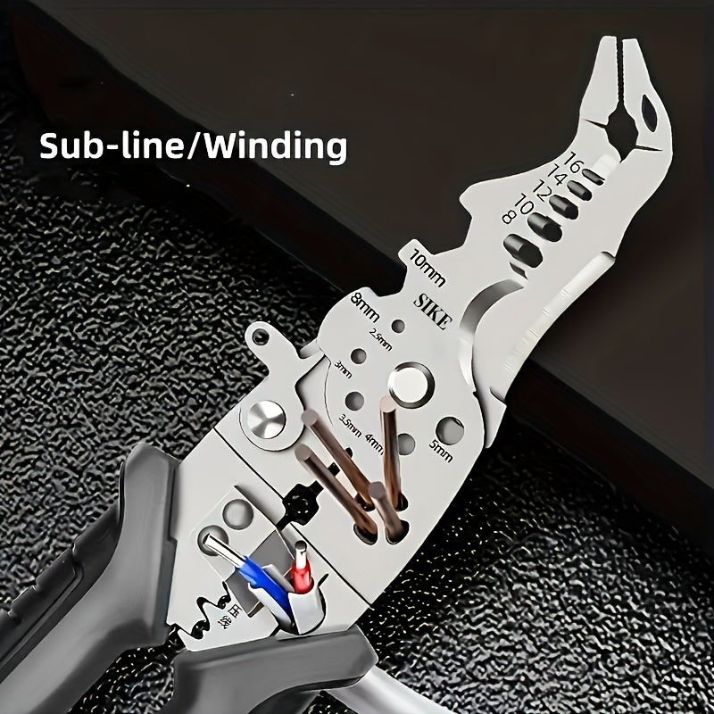 Industrial-Grade Multi-Function Wire Stripper with Non-Slip Grip