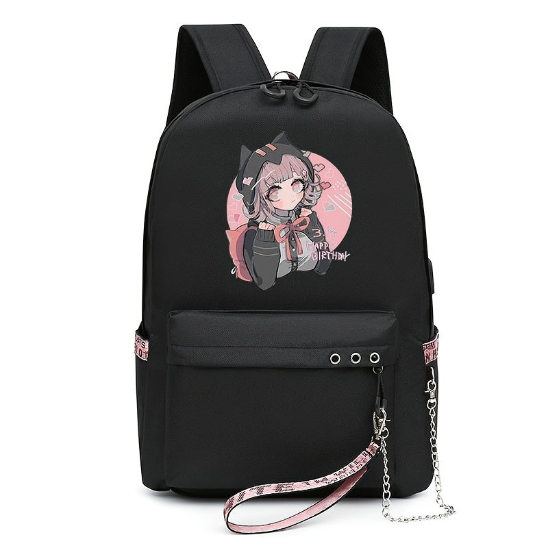 Netter Cartoon Girl Muster Laptop Rucksack - Zypern