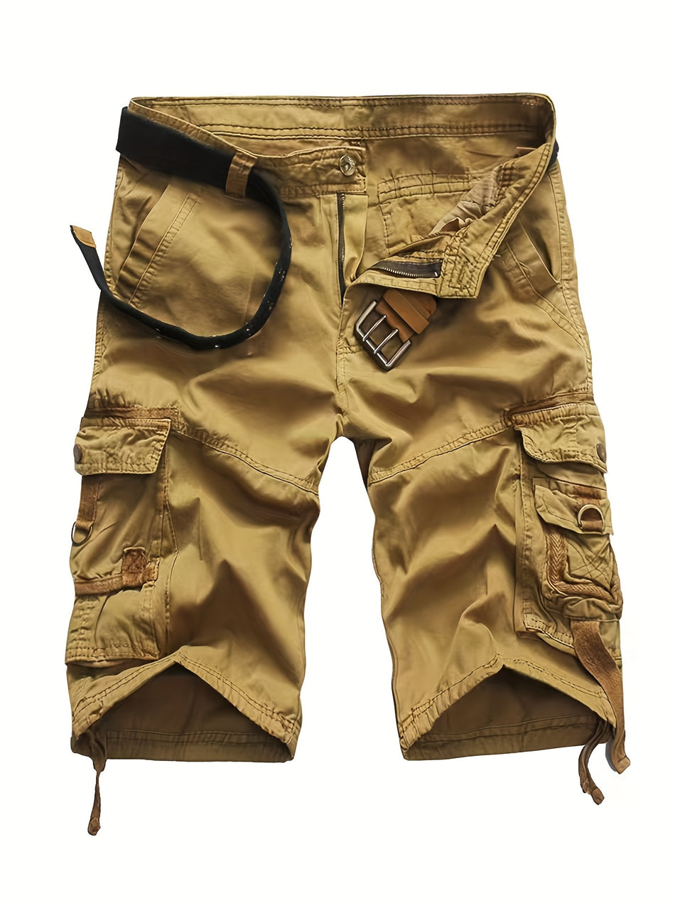 Cyprus 100% Cotton Multi-Pocket Solid Shorts for Men