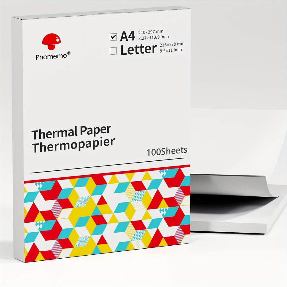 Phomemo M08F A4 Thermal Paper - Compatible With Various Portable Printers - Ideal for Printing Letters, Proposals, and Invoices - Cyprus