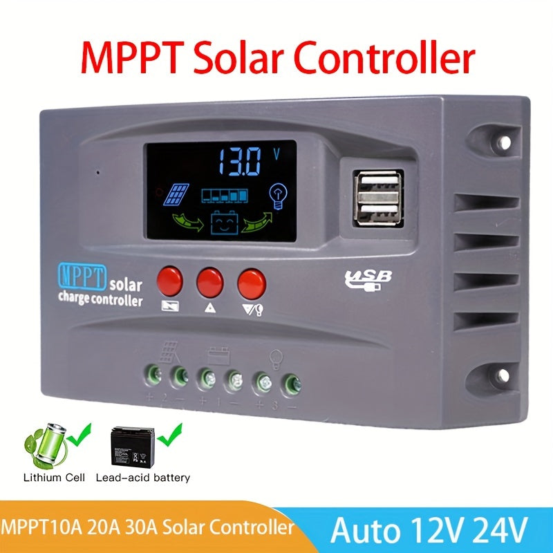 12V 24V Solar Charge Controller PV Regulator with Colorful Screen for Lithium & Lead-acid Battery - Cyprus