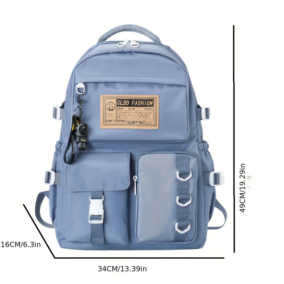 Retro Student Large Capacity Backpack - Cyprus