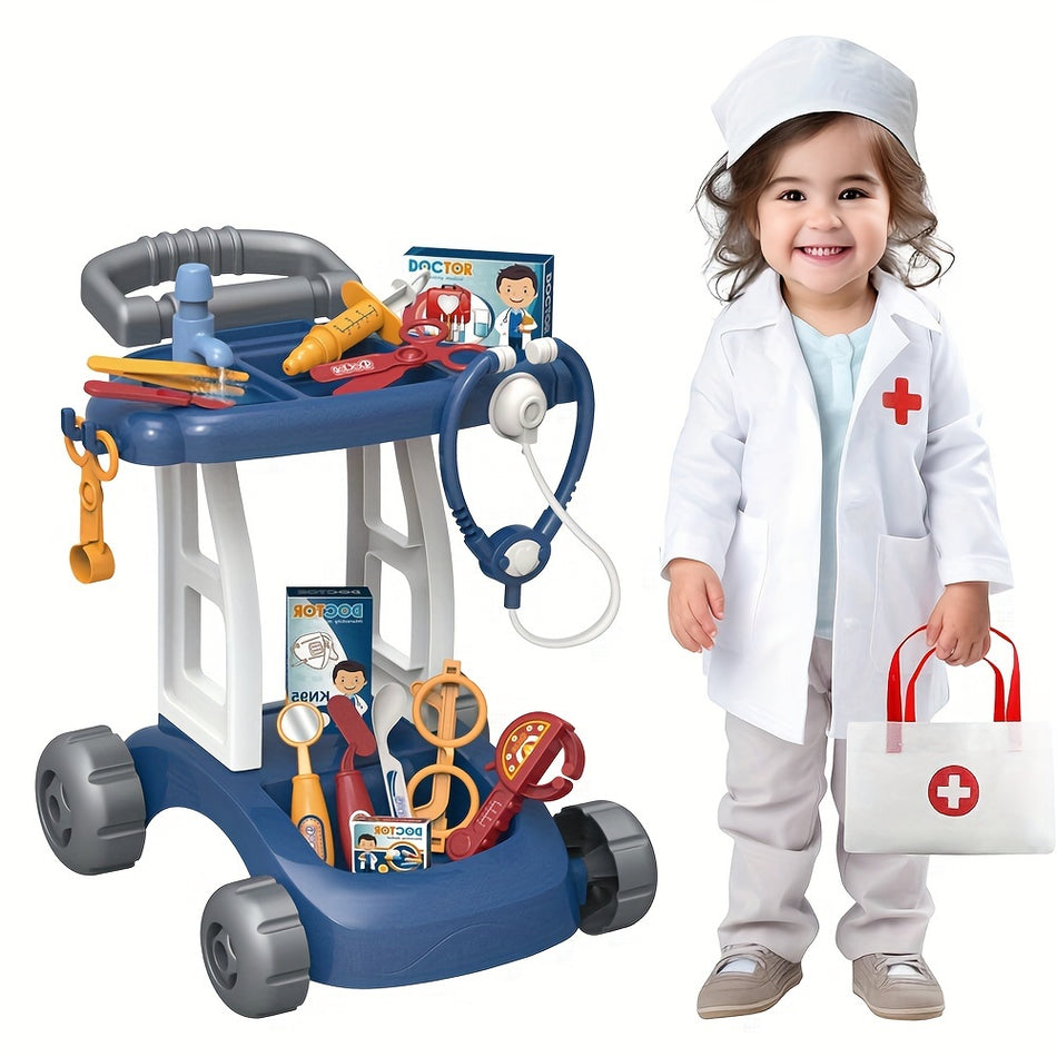 14-Piece Kids Doctor Kit with Trolley - Enhance Imagination and Social Skills - Cyprus