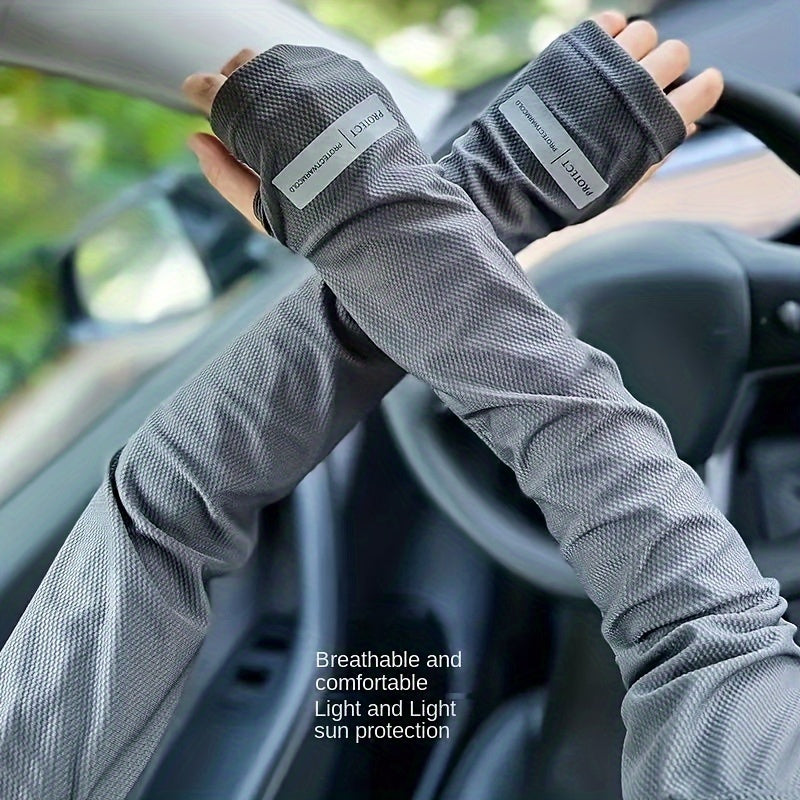 Oversized Cooling Arm Sleeves for Men - UV Protection, Breathable Polyester - Cyprus