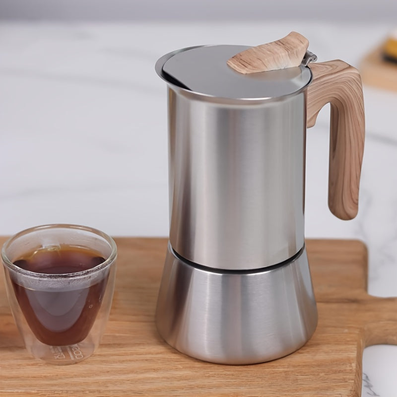 Tüm sobalar için çok yönlü 300ml paslanmaz çelik espresso mocha pot - Kıbrıs