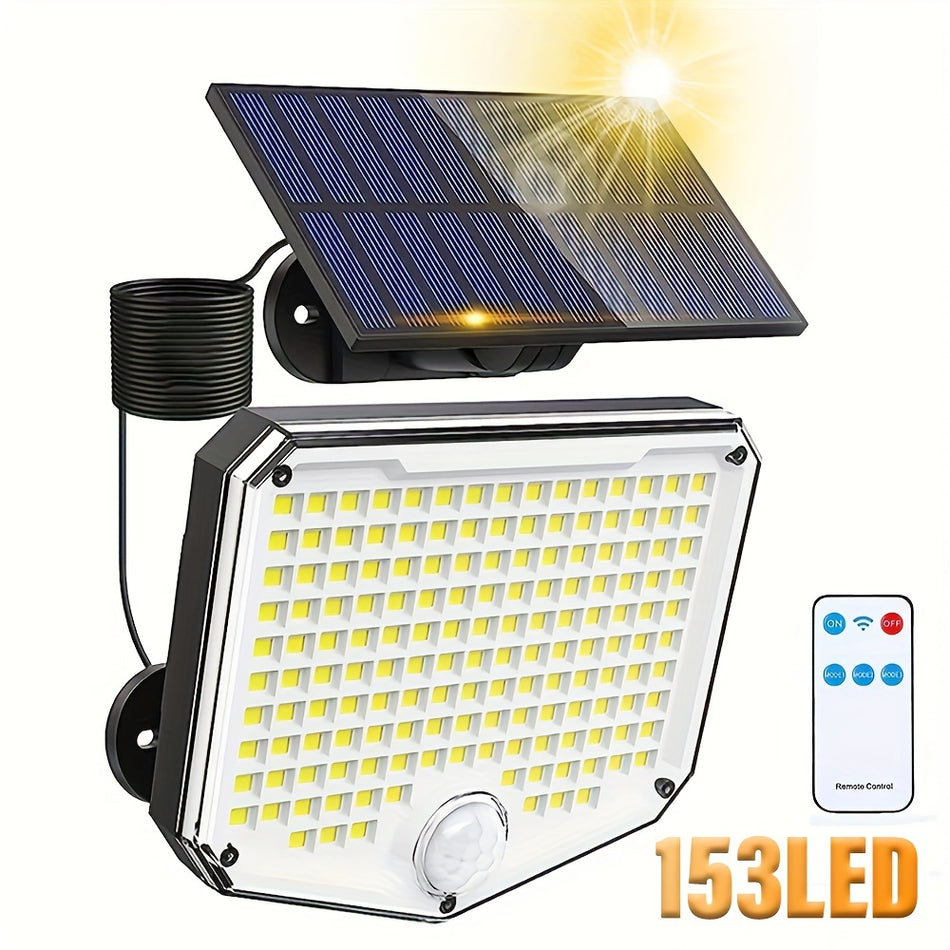 Adjustable Outdoor Solar Floodlight with 153/210 LEDs - For Porch, Patio, Garage, Camping Lights - Cyprus