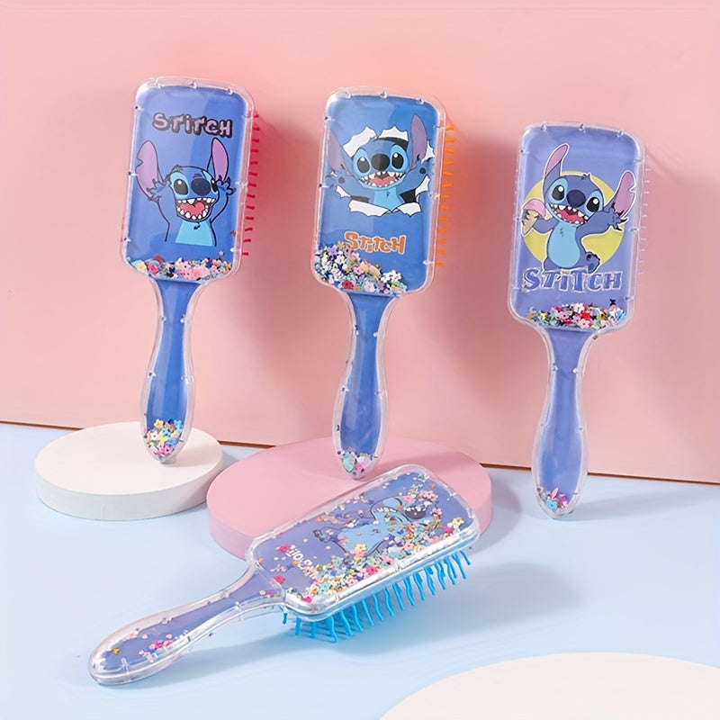 Stitch Pattern Hair Comb with Sequins & Scalp Massage Air Cushion - Cyprus