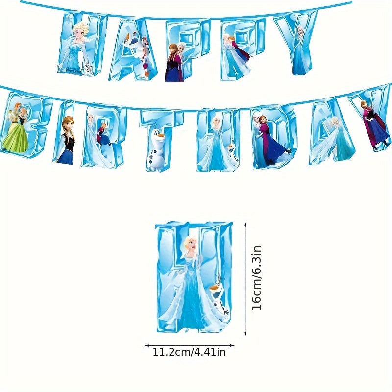 🔵 Disney Frozen 32pc Doğum Günü Dekorasyon Seti - UME Markası - Kıbrıs