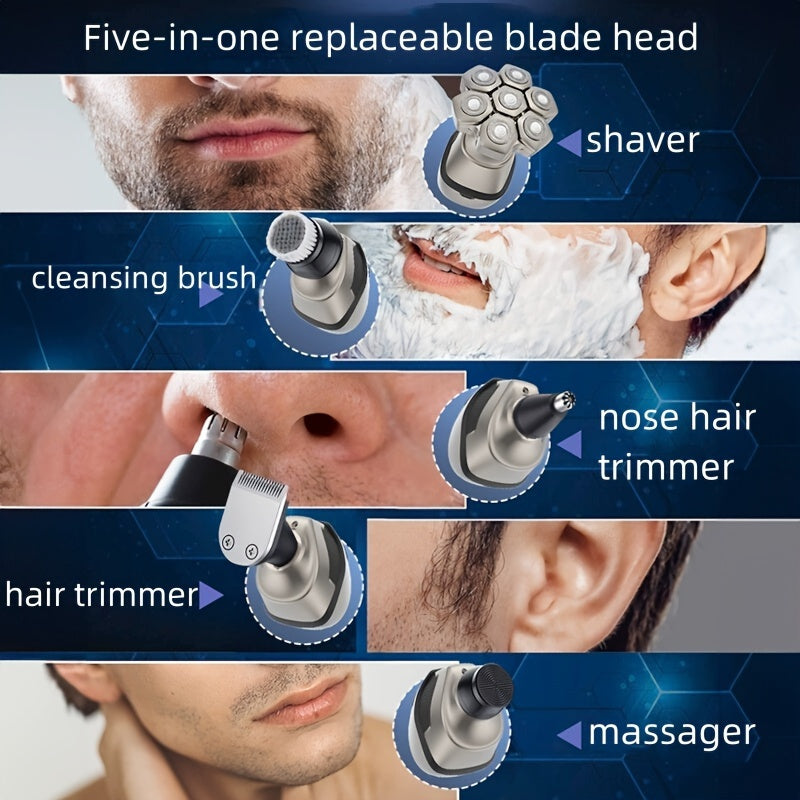 7D Head Shaver & 5-in-1 Grooming Kit for Men - Cyprus