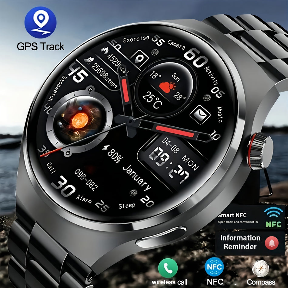 MAOYUAN 2024 New Smart Watch, Men's Watch, 4 Pro NFC GPS Sports Track AMOLED 466 * 466 HD - Cyprus