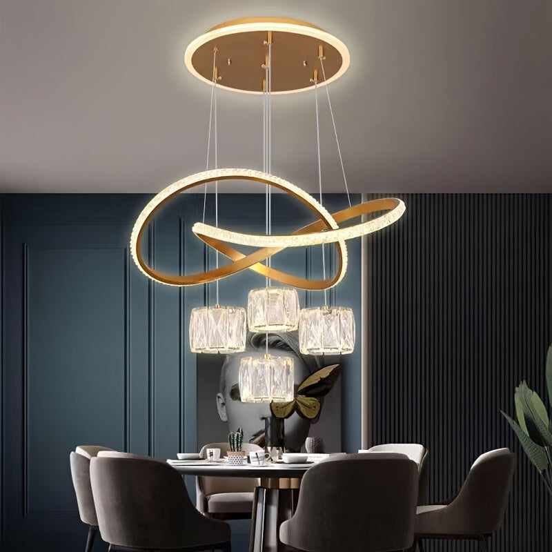 Luxury Crystal Pendant Lamp - Modern LED Restaurant Table Light Fixture - Cyprus