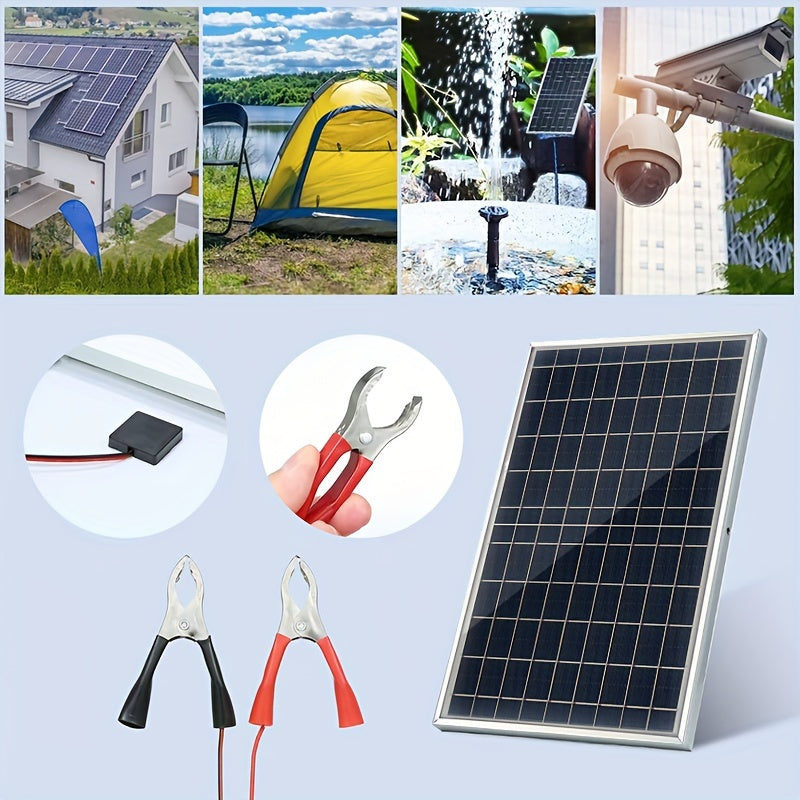 Versatile Portable Solar Panel Kit with Charge Controller for Outdoor Power Solutions