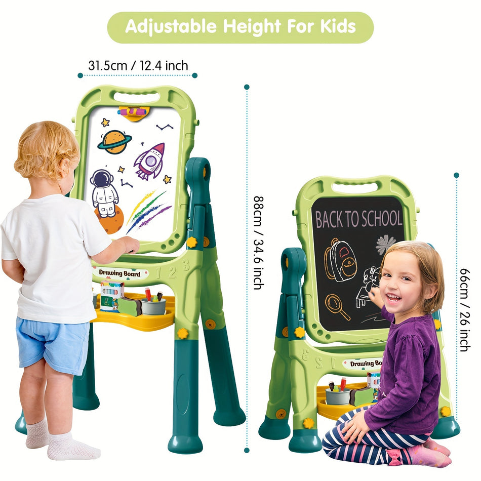 Adjustable Magnetic Drawing Board and Easel for Toddlers - Cyprus