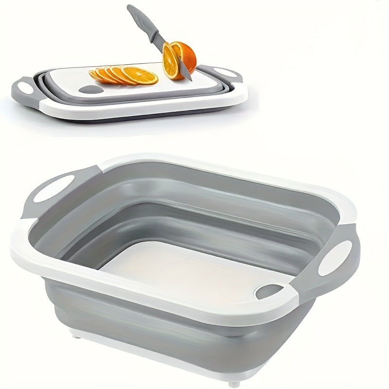 Collapsible Cutting Board with Vegetable Basin and Storage Basket - Cyprus