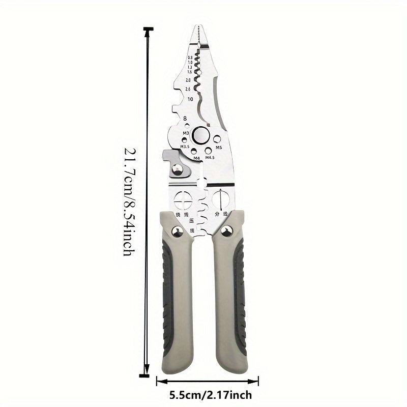 Elektrikçiler için tel sıyırma pensesi paslanmaz çelik el aleti - Kıbrıs
