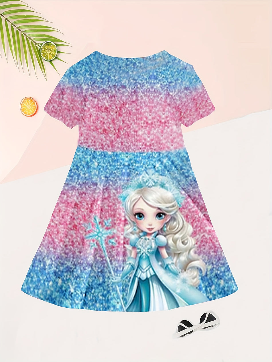 Princess Graphic Short Sleeve Dress - Κύπρο