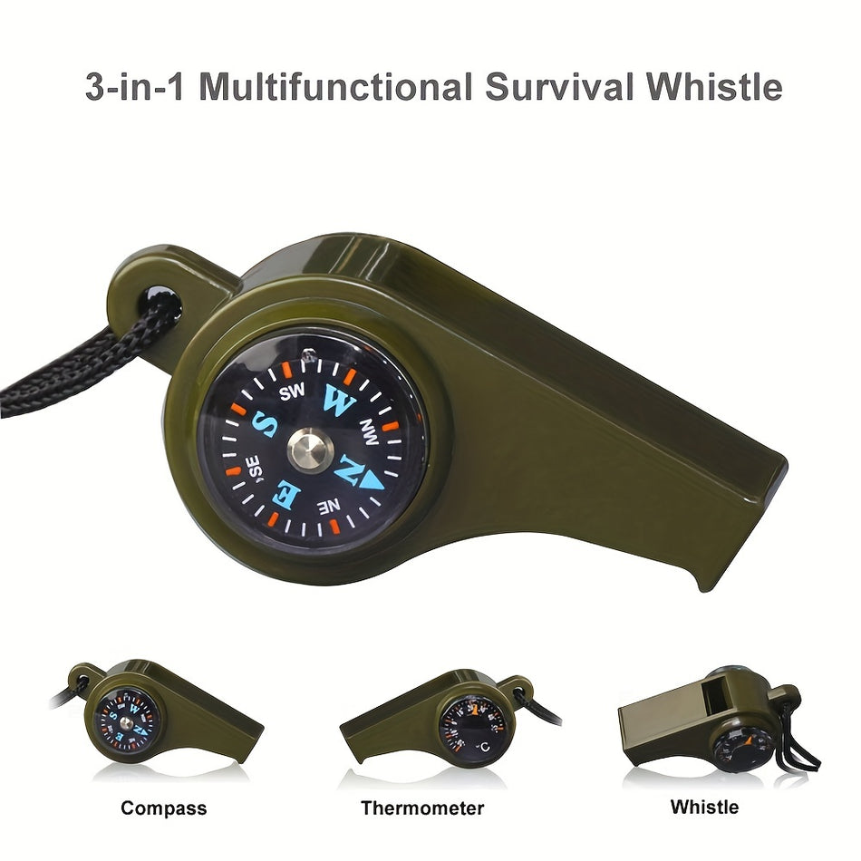 3-in-1 Survival Whistle with Compass and Thermometer - Cyprus