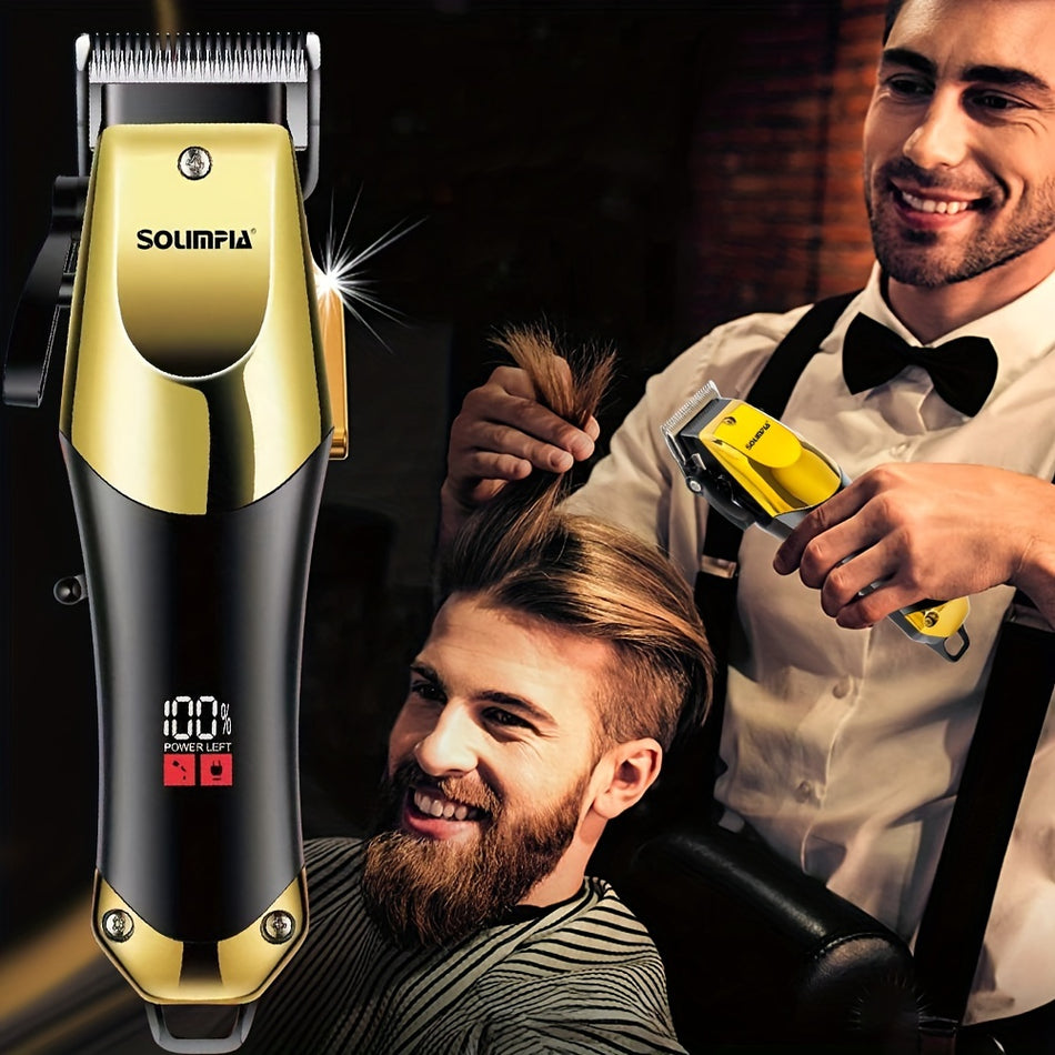 Retro USB Rechargeable Hair Clipper with Digital Display - Cyprus