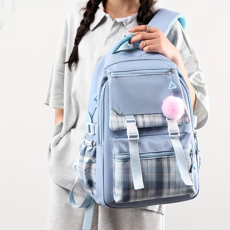 Large Capacity Multi-functional Student Schoolbag - Simple Fashion Multi-layer Backpack - Cyprus