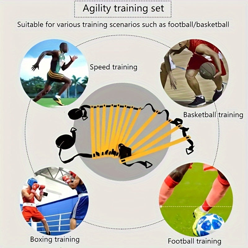 Football Training Agility Ladder Set with Speed Obstacles - Cyprus