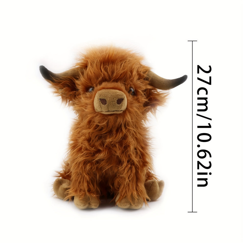 Adorable jouet en peluche de bétail Highland 27cm pour tous les âges