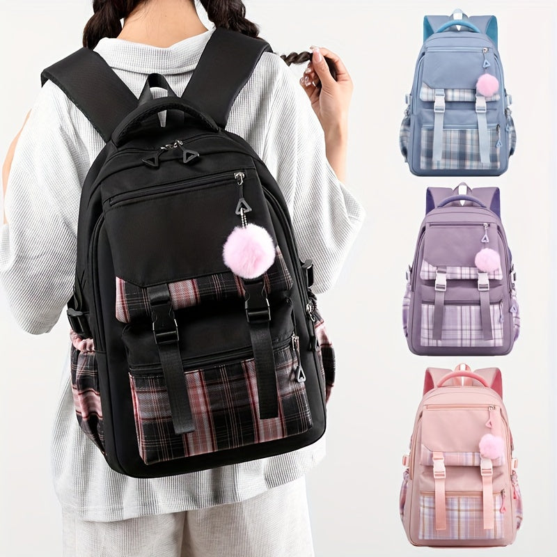 Large Capacity Multi-functional Student Schoolbag - Simple Fashion Multi-layer Backpack - Cyprus