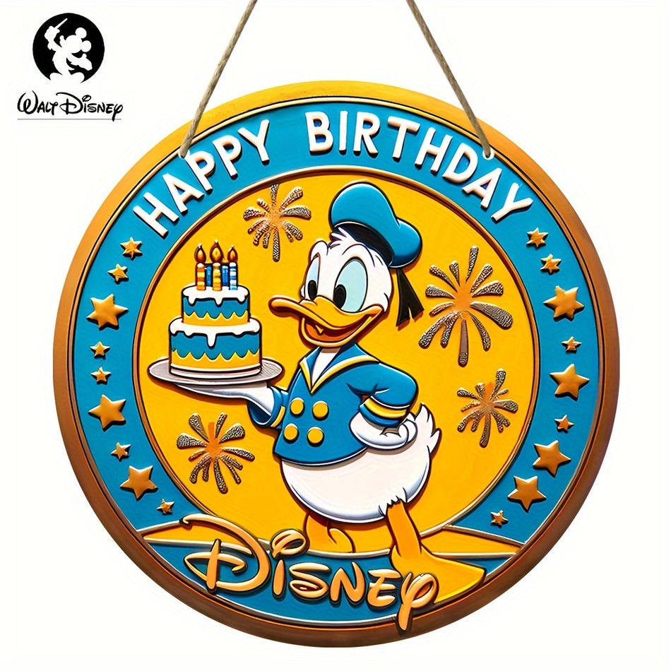 🔵 Disney's Donald Duck Celebrates His Birthday Wooden Sign - Cyprus
