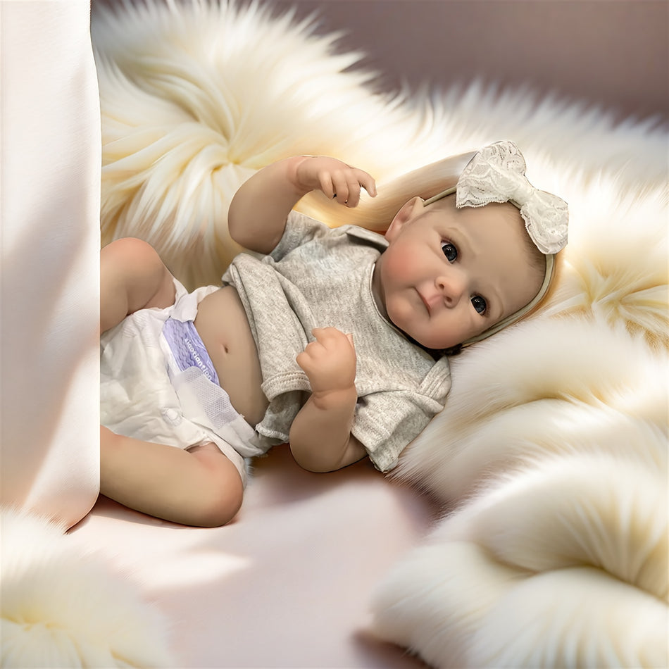 20-inch Adorable Bettie Vinyl Baby Doll - Hand-Painted, Waterproof, Handmade Lifelike Reborn Bebe Doll for Ages 3-6 - Cyprus