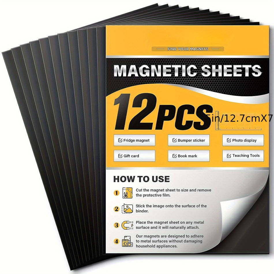 Magnetic Adhesive Sheets - Flexible Metal Magnets for Photos & Home Use