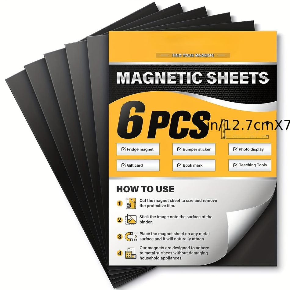 Magnetic Adhesive Sheets - Flexible Metal Magnets for Photos & Home Use