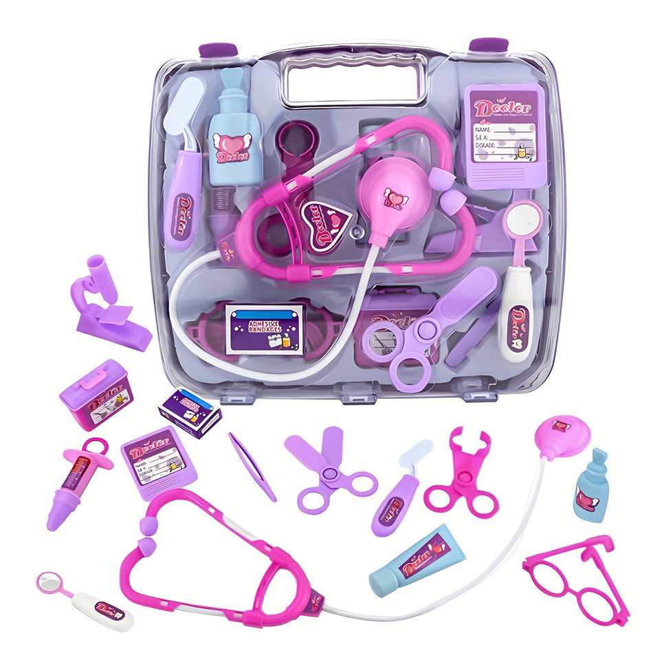 15-Piece Doctor Playset for Pretend Play - Blue & Pink - Cyprus