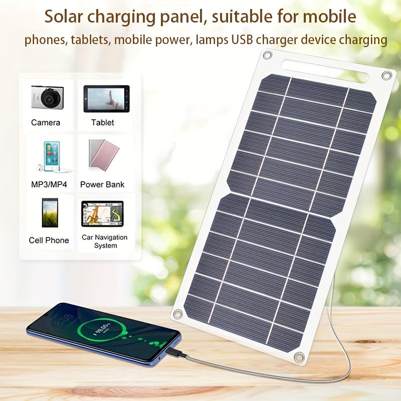 Portable Solar Charging Panel with USB - Perfect for Outdoor Travel & Camping, Power Bank Compatible - Ideal for Mobile Phones, Flashlights & Small Fans Solar Phone Charger Solar Battery Charger - Cyprus