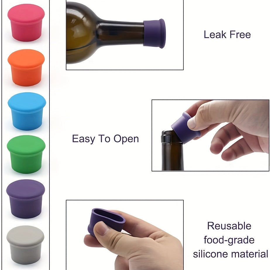 Cyprus Silicone Wine Stoppers & Beer Bottle Caps - Set of 3