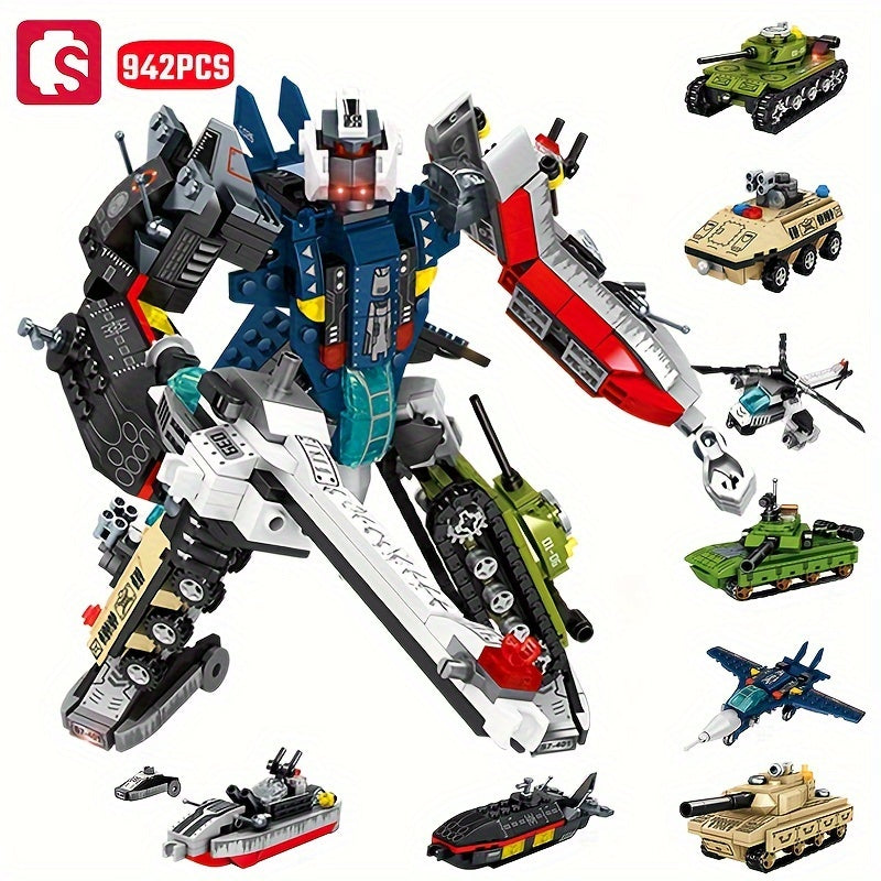 SEMBO 942pcs Transforming Mecha Robot & Military Vehicle Building Blocks Set - Cyprus