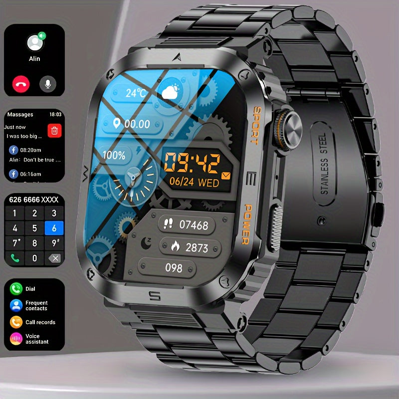 Rugged Smart Watch with AI Voice & Fitness Tracking 🏃‍♂️ - Cyprus